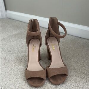 Lulu's Brown Block Heel Sandals